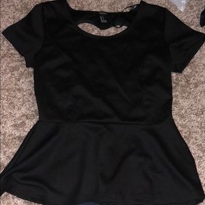 Heart shaped peplum shirt